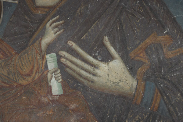 Virgin Mary with Christ of Eleusa, detail