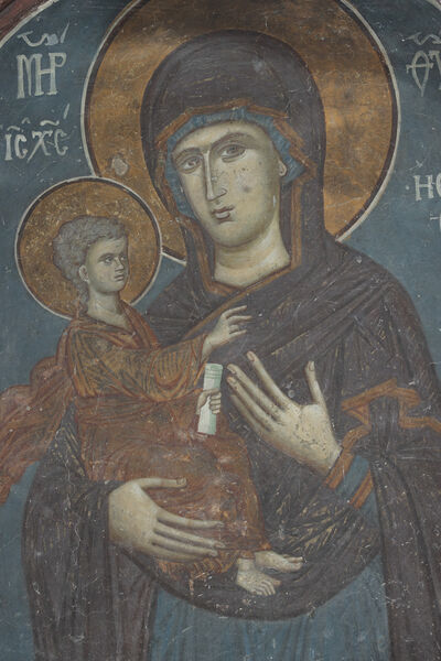 Virgin Mary with Christ of Eleusa, detail