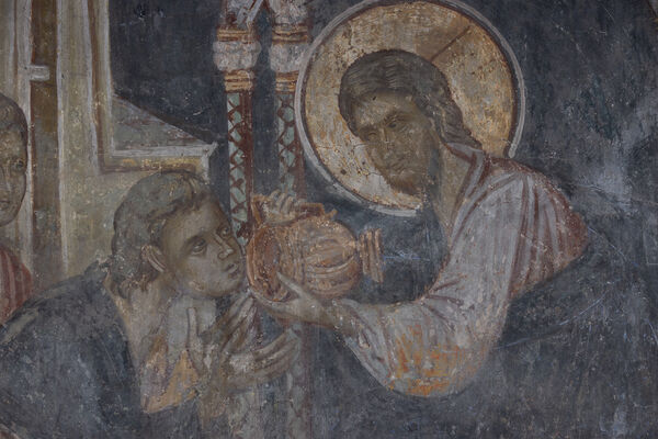 Communion of the Apostles, detail