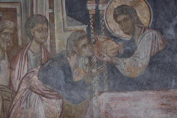Communion of the Apostles, detail