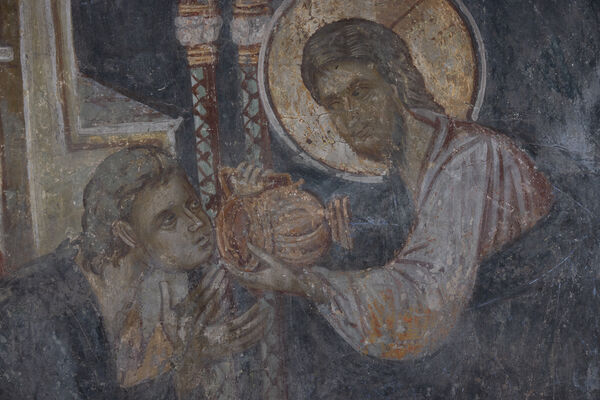 Communion of the Apostles, detail