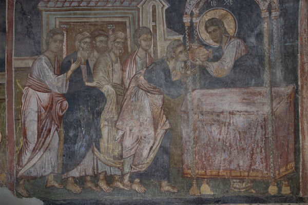 Communion of the Apostles, detail