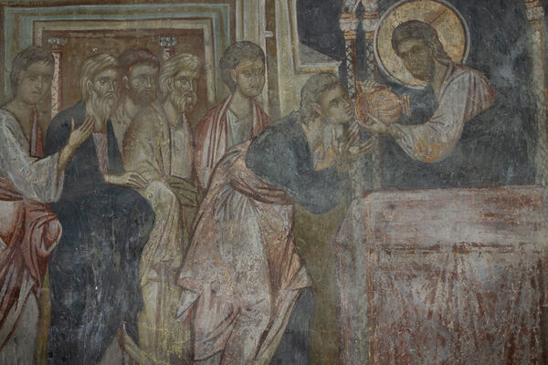 Communion of the Apostles, detail