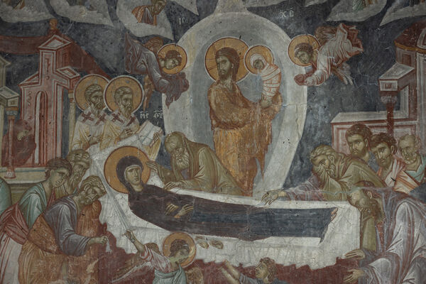 Dormition of the Virgin Mary, detail