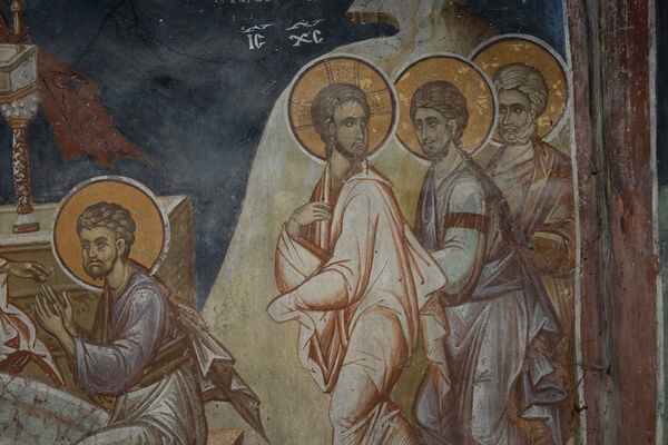 Road and Supper at Emmaus, detail