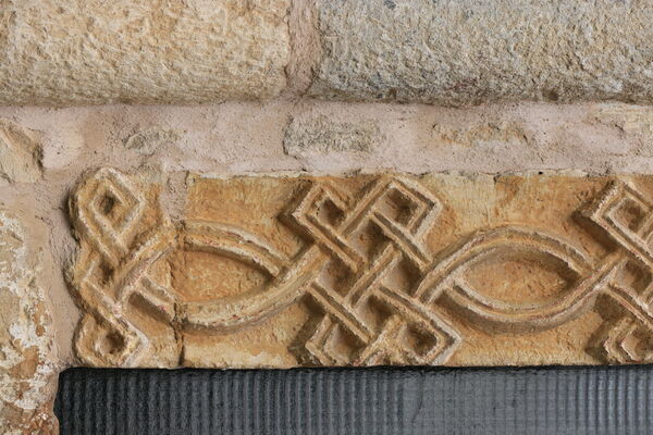 Bifora of the altar apse, detail