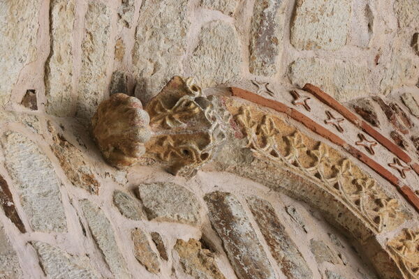 Part of the blind arcade of the altar apse