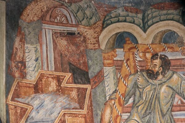 Healing of the paralytic, detail