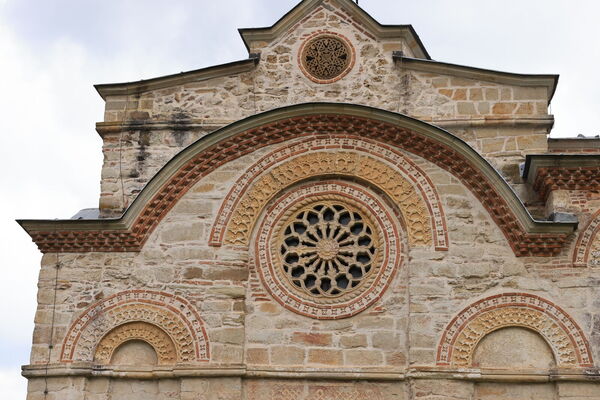 Part of the southern facade of the narthex