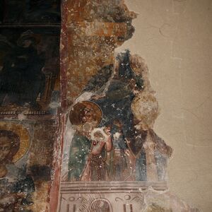 View of the southeastern pilaster and choir