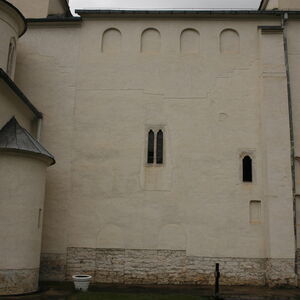 View of the southern wall of the narthex