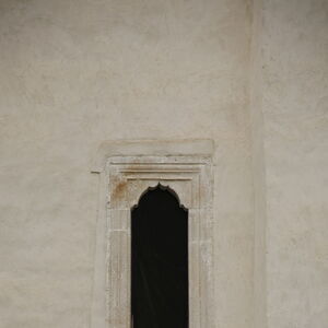 Window on the southern wall of the narthex