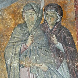 The Myrrhbearers at the Sepulchre, detail