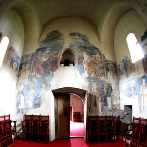 View of the western wall of the narthex