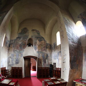 Nave view of the narthex