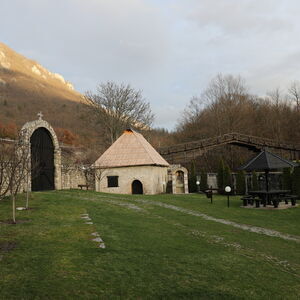 Southeastern courtyard and water mill built at the end of the 19th century