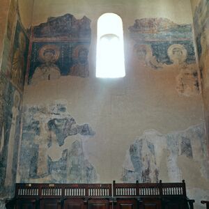 View of the southern wall of the narthex