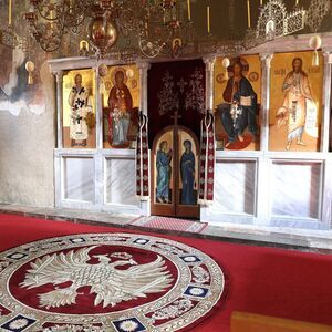 View of the reconstructed marble sanctuary screen