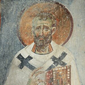 Unidentified bishop-saint, detail