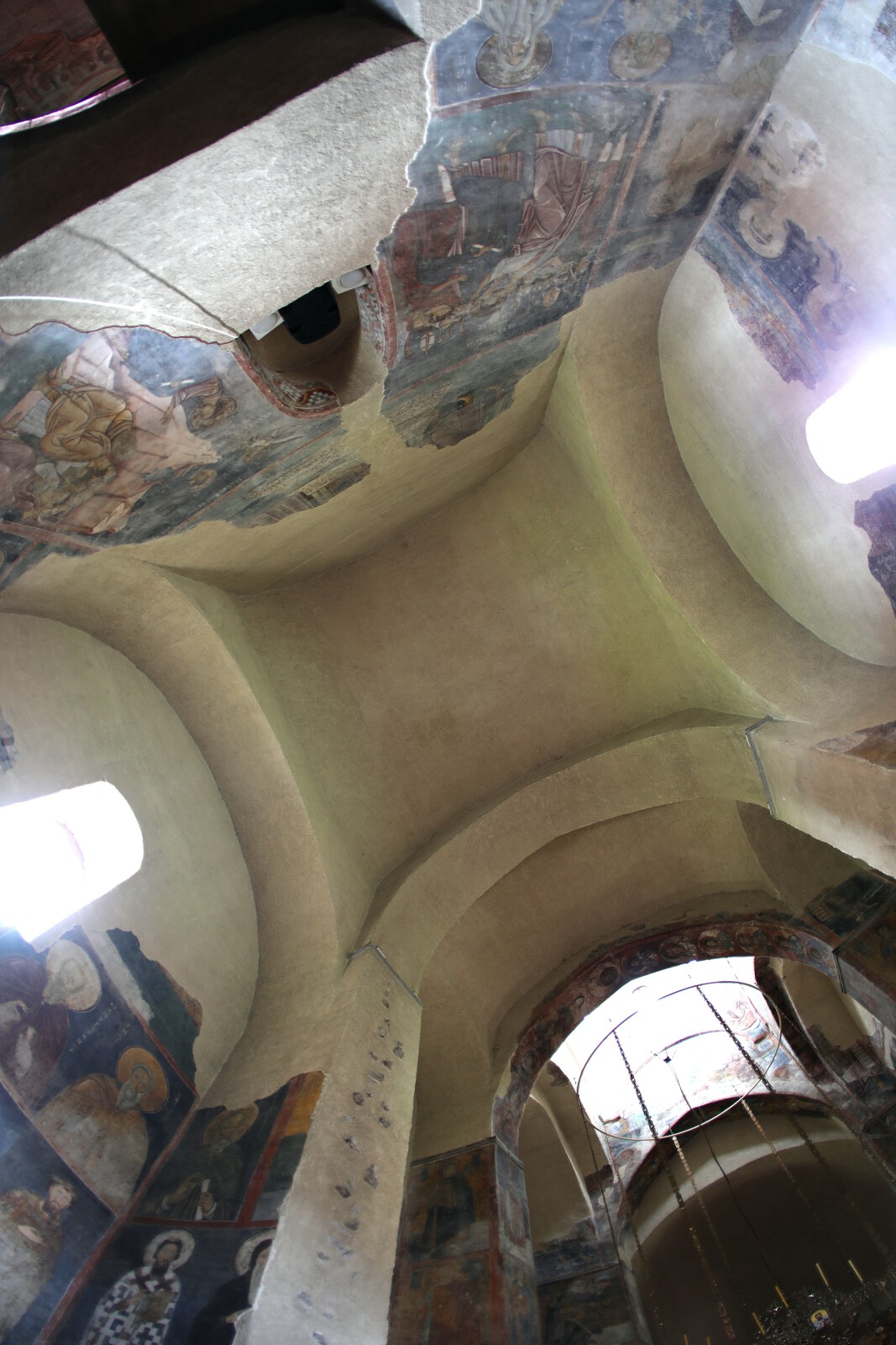 View of the uppermost section of the narthex