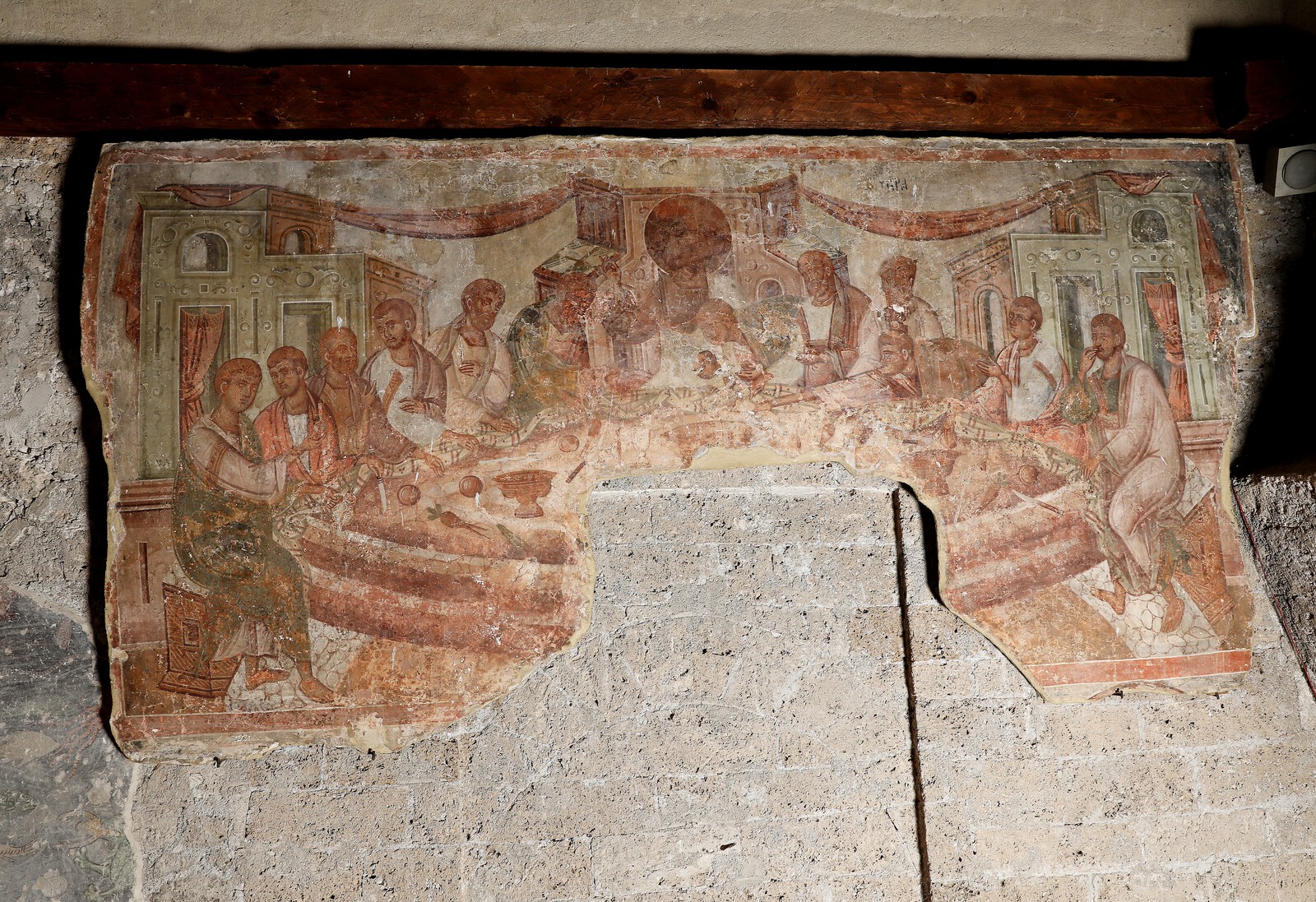 The Last Supper, 16th century (fresco was relocated in exonarthex in 2001)