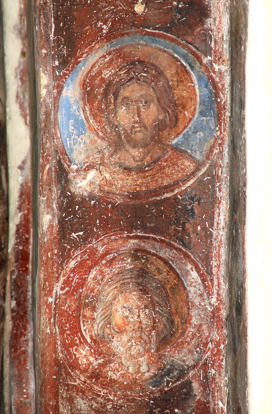 Holy martyr Victor and unidentified martyr-saint in medallions