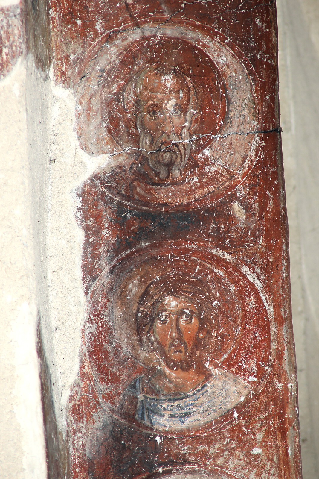 Two unidentified martyrs in medallions