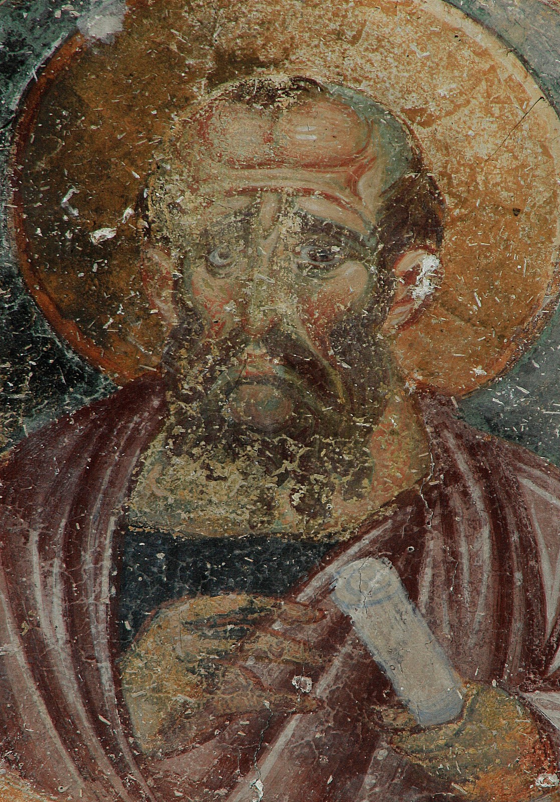 Unidentified prophet in medallion, detail