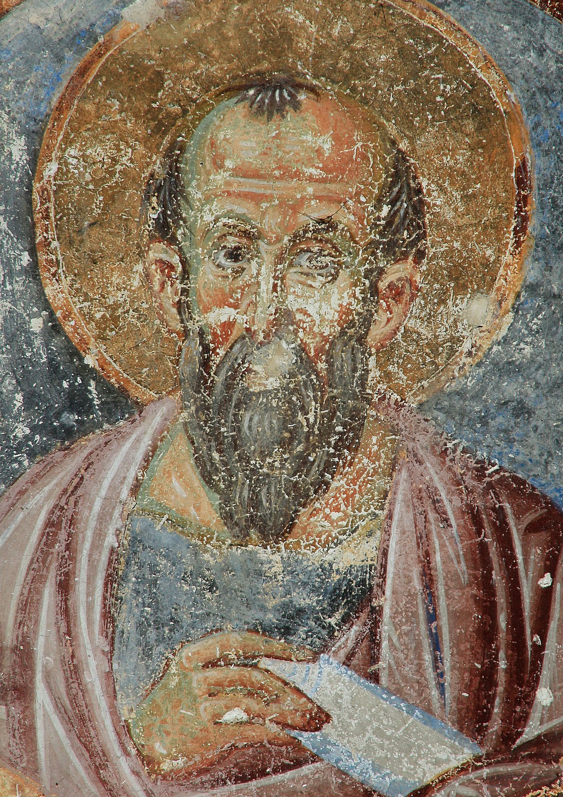 Unidentified prophet in medallion, detail