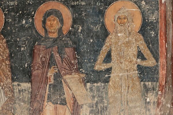 Sts. Ephrem of Syria and Mark of Thrace, detail