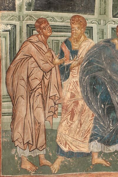 Communion of the Apostles, detail