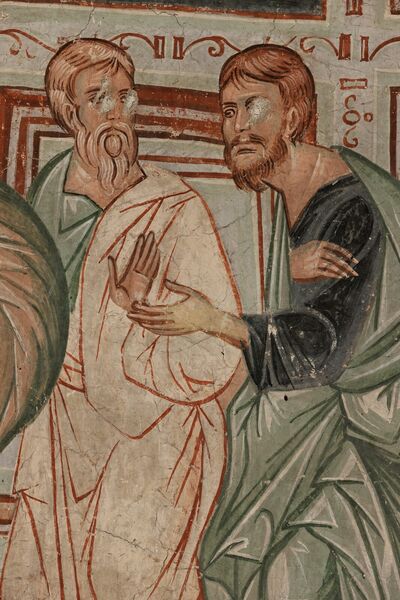 Communion of the Apostles, detail