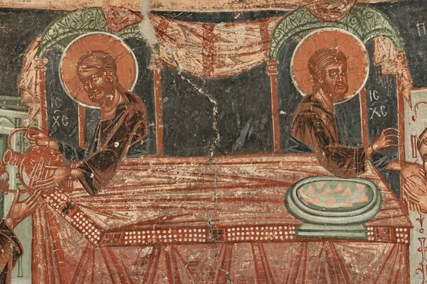 Communion of the Apostles, detail