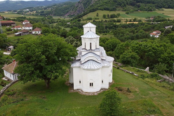 East side of the church from above