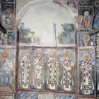 Archbishops Arsenije I, Jakov, Jevstatije and Sava II
