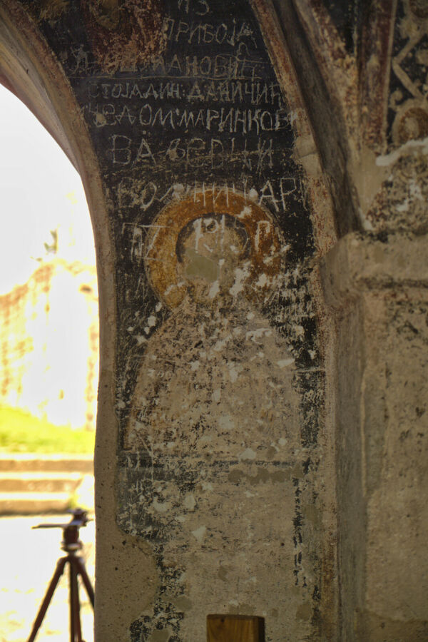 Chapel's north and east wall