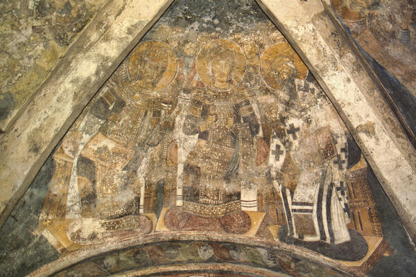 Pillars of St. George Chapel's cross-shaped vault: Serbian Medieval Congresses