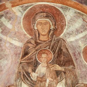 Virgin enthroned with infant Christ