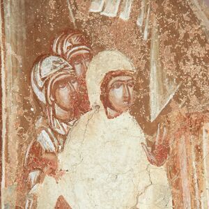 The Myrrhbearers at the Christ's Tomb, detail