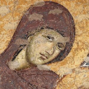 Богородица помоћница сиротана, са Христом на рукама, детаљ