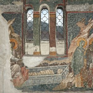 The Myrrhbearers at the Sepulcre