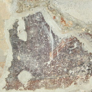 A fresco fragment in the apse