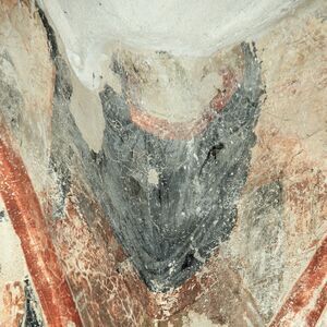 Evangelist, remnants of the fresco