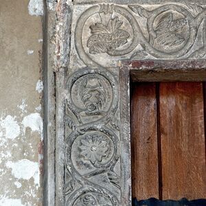 The main, western portal of the church, detail