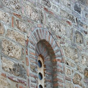 A window on the south facade