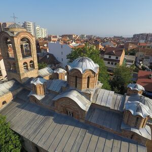 Roof and domes of the church, aerial view