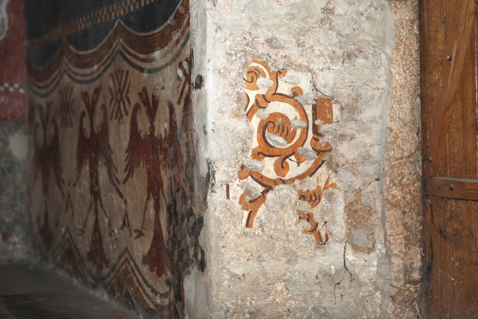 Ornament remnants of the south doorjamb