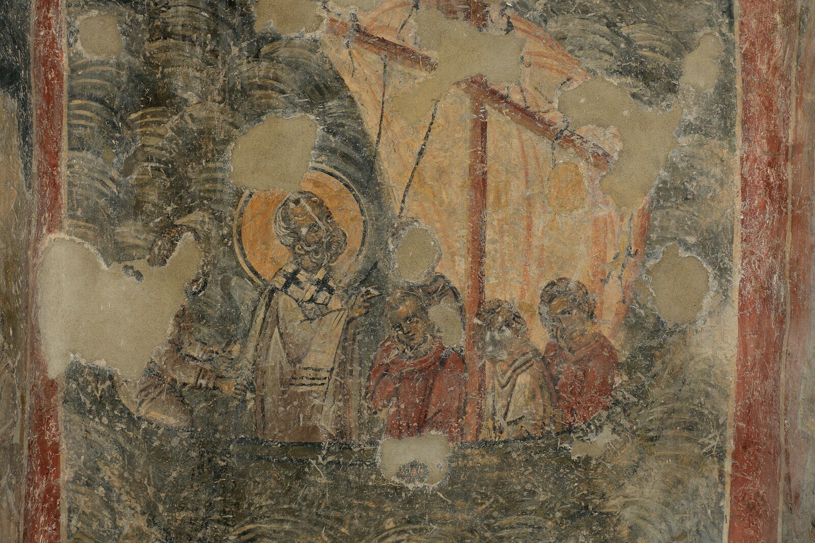 Saint Nicholas Rescues the Sailors from Shipwreck, detail