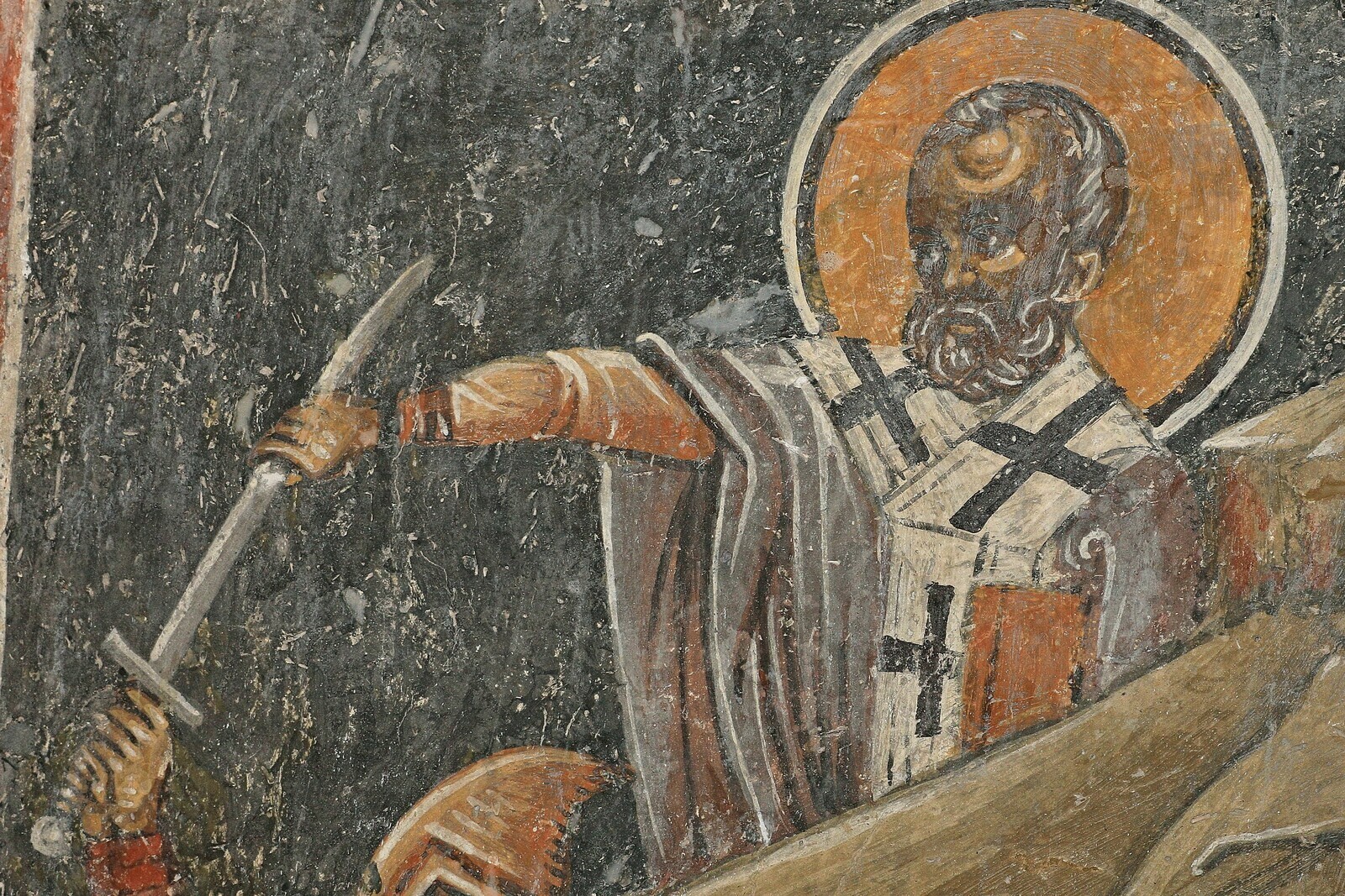 Saint Nicholas Rescues Three Men from Execution, detail