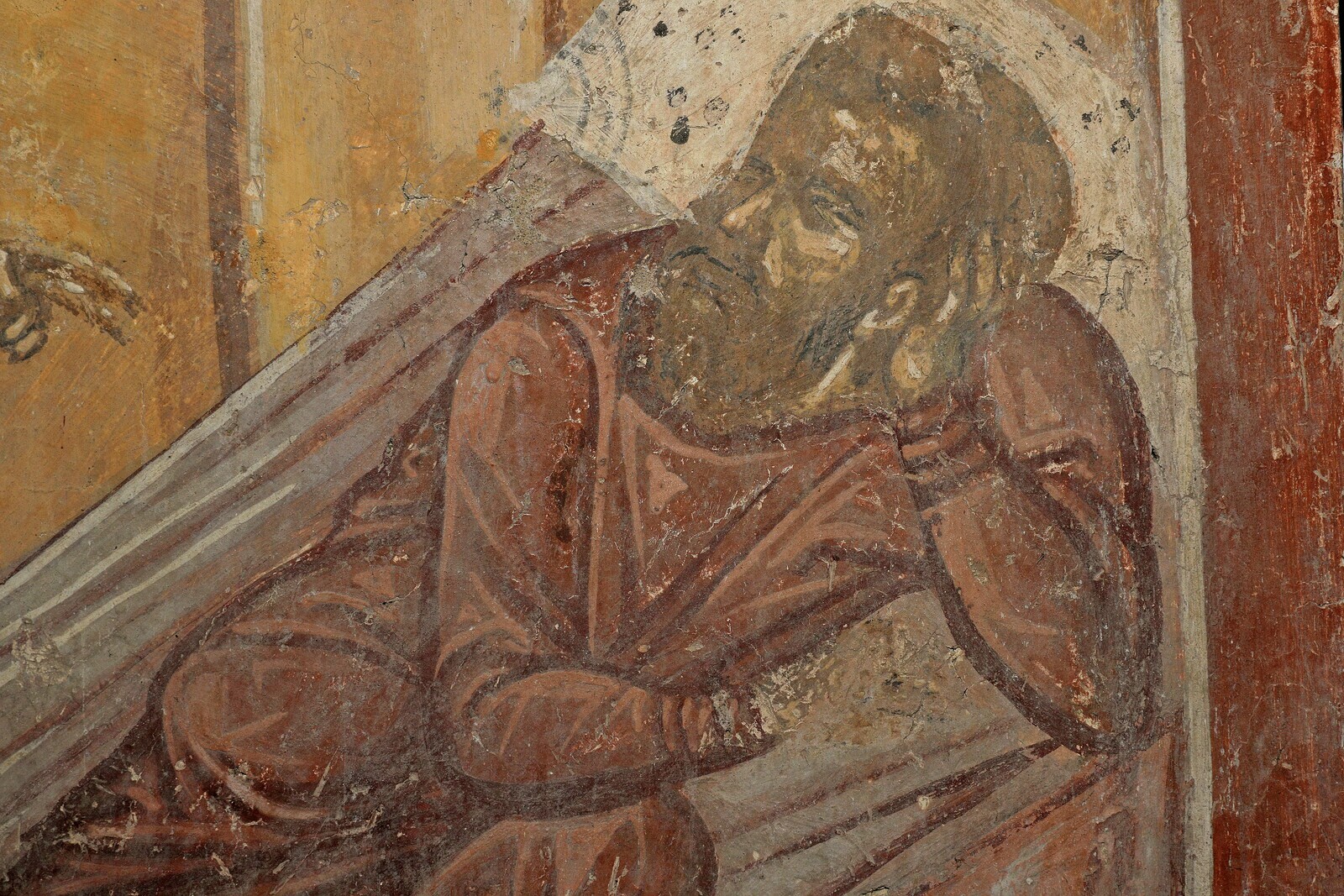 Saint Nicholas Appearing to Constantine and Ablabius in Their Dreams, detail